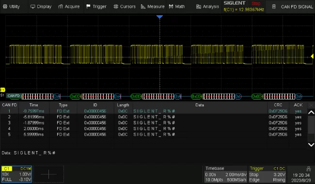 декодирование сигналов шины CAN